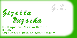 gizella muzsika business card